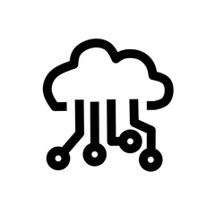 cloud technology icon with simple design