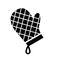 cooking glove icon vector with flat design.oven glove icon