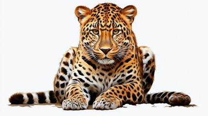 Obraz premium Jaguar isolated on white background.