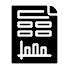 Data analysis icon solid style, best for presentation template and web, etc.