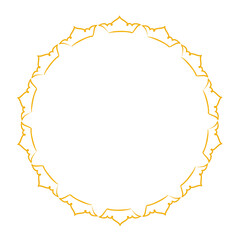 golden crown art drawn round frame