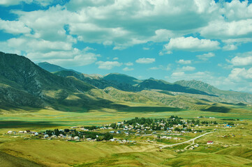 Mountain plateau, road to Kazarman,  Kyrgyzstan