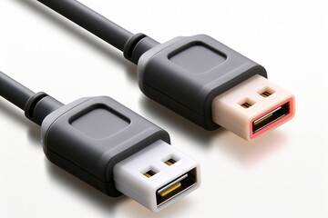 USB cable plug  type-A and type-C, Generative AI