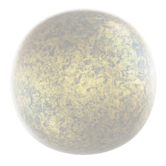High resolution translucent textured sphere with no background. 3D rendering.