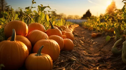 Foto op Canvas かぼちゃ畑 © Albert