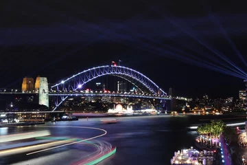 Papier Peint photo Sydney Harbour Bridge Sydney harbour bridge night 