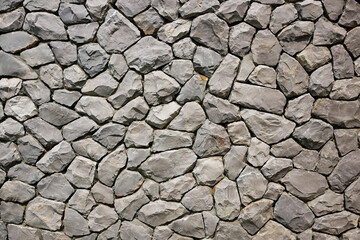 stone texture wall. Grey stone Decorative for rock material construction