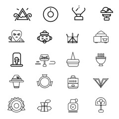 Outline icon collection handmade Vector illustration. Outline symbol collection. Editable vector stroke. 256x256 Pixel Perfect scalable to 128px, 64px...