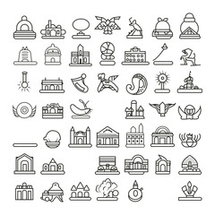 Outline icon collection handmade Vector illustration. Outline symbol collection. Editable vector stroke. 256x256 Pixel Perfect scalable to 128px, 64px...