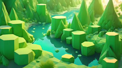 Soft 3D Forest Background