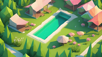 Soft 3D Forest Background