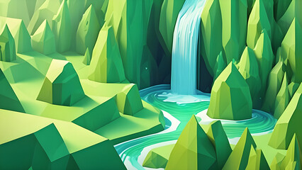 Soft 3D Forest Background