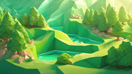 Soft 3D Forest Background