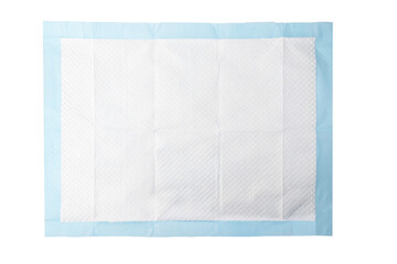 diaper isolated, Dog pad, pet napkin, medical disposable urine carpet, top view