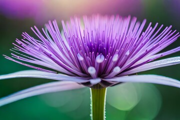 Extreme macro closeup of purple chive flower. high quality photo. 