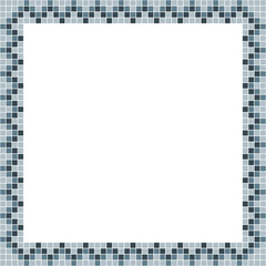 Grey tile frame, Mosaic tile frame or background, Tile background, Seamless pattern, Mosaic seamless pattern, Mosaic tiles texture or background. Bathroom wall tiles, swimming pool tiles.