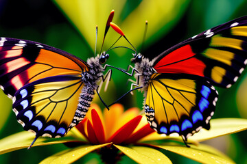 Fototapeta premium A beautiful colorful Butterfly. The Captivating Beauty of Butterflies. Generative AI