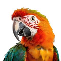 Parrot isolated on transparent and white background. Png transparent