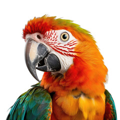 Fototapeta premium Parrot isolated on transparent and white background. Png transparent