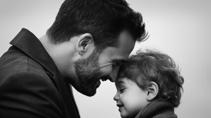 A precious time between father and son where you can feel the love of a father.