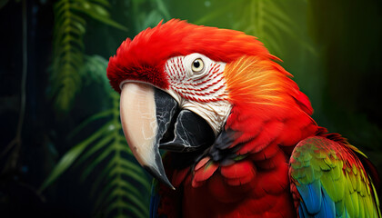 Fototapeta premium parrot macaw close up photo