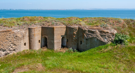 Fototapeta na wymiar Target fortress (1912) on Berezan Island, Ukraine