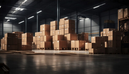 Large industrial warehouse