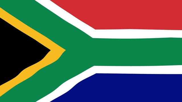 South Africa Flag Smooth Waving Animation. Wonderful Flag of the South Africa with Folds. Flag background. 4k 3D render.