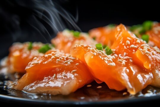Capturing the intricate details of T&oslash;rrfisk, a traditional Norwegian delicacy, this close-up glimpse showcases the art of fish preservation and cultural gastronomy in stunning macro detail