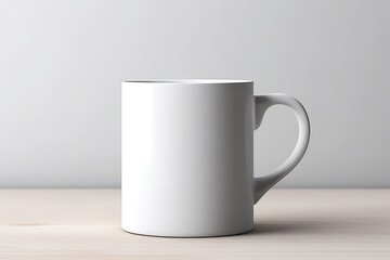 Obraz premium Plain White Ceramic Mug Mockup Mockup. Сoncept Cute Floral Pattern Ceramic Mug Mockup, Minimalist Black And White Ceramic Mug Mockup, Personalized Text Ceramic Mug Mockup