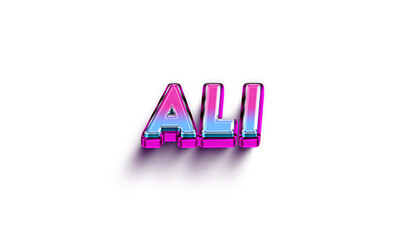 ali Colorful 3d Abstract Text name
 - obrazy, fototapety, plakaty
