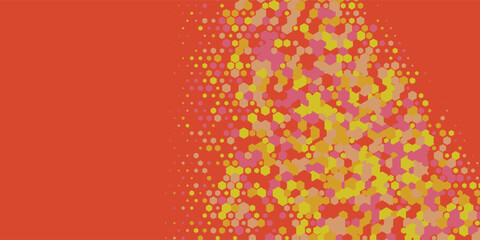 Geometric abstract Hexagon multi Color Background