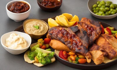 grilled chicken with vegetables