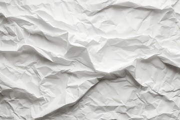 Blank White Crumpled And Creased Paper Poster Texture Background Mockup