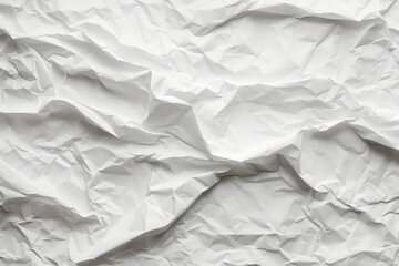 Obraz premium Blank White Crumpled And Creased Paper Poster Texture Background Mockup