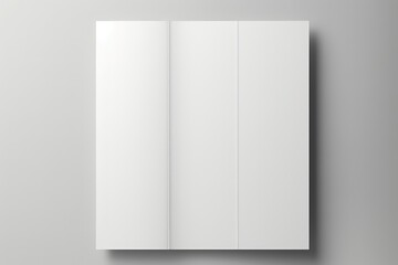 Blank Vector Trifold On Gray Mockup