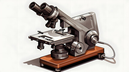 Fototapeta na wymiar old microscope