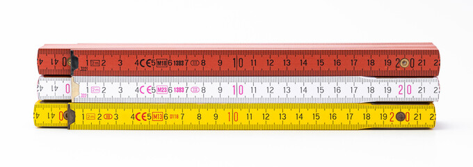 Farbige Zollst&ouml;cke