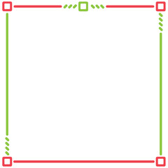  Colourful Simple Geometric Square Frame Textbox