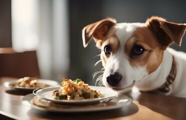 jack russell terrier puppy eating