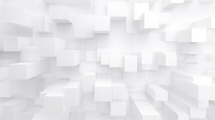 Abstract mosaic of white colors squares.  Abstract. Embossed paper square white Background, light and shadow square background.
