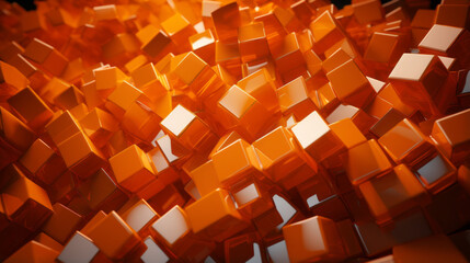 A jumble of orange rectangles  - obrazy, fototapety, plakaty