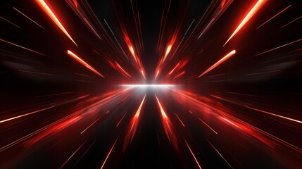 Obraz premium Contemporary representation of rapid motion. Energetic movement with swift, illuminated arrows against a dark backdrop. Innovative and technological design suitable for banners or posters