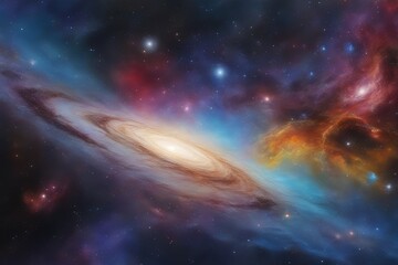 Fototapeta premium Kaleidoscopic astral panorama design