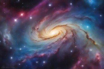 Vibrant galactic backdrop creation