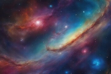 Fototapeta premium Cosmic color spectrum backdrop