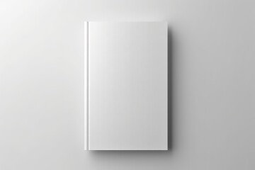 Photorealistic Blank Brochure Mockup On Light Grey Background Mockup . Сoncept Photorealistic Mockup, Blank Brochure, Light Grey Background