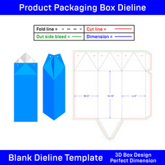 Packaging 3d box and Die line design