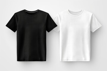 White And Black Tshirt Mockup Set For Men And Women Mockup . Сoncept Tshirt Mockup, Men's Tshirt...