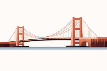 Fototapeta na wymiar bridge vector flat minimalistic asset isolated vector style illustration